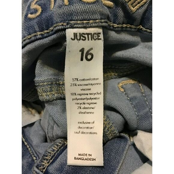 Justice Blue Girlfriend Jeans Size 16 - Picture 9 of 9